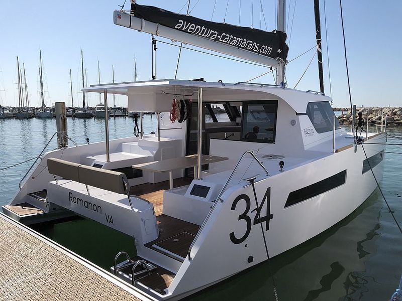 used aventura 34 catamaran for sale